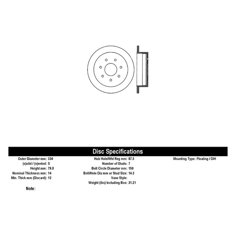 BR DISK FO F-250 97-98 7 GATA A