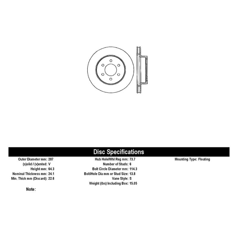 BR DISK DO DAKOTA 91-96 F