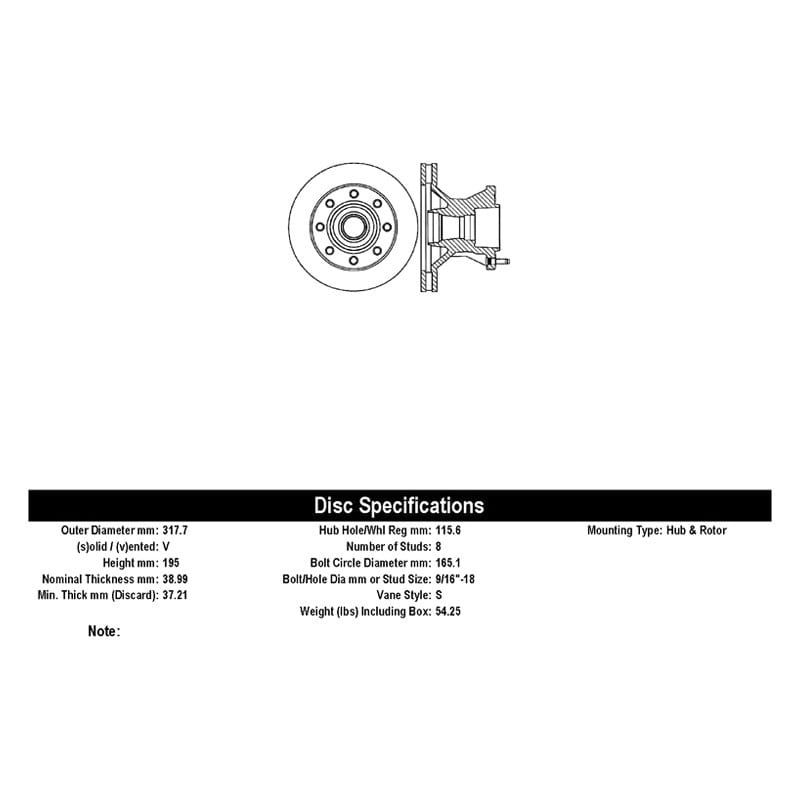 BR DISK GM C/P 30 74-91 4X2 M HUB F IFS
