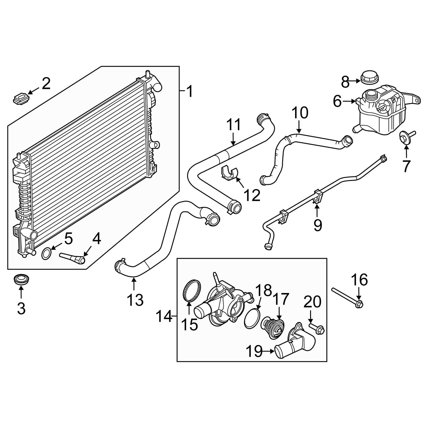 VATNSKASSI FO EXPLOR 12 3.5L