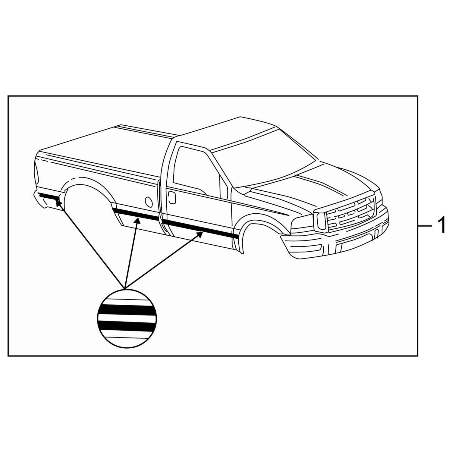 STRÍPUR FO F-350 04